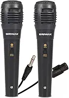 Kit 2 Microfone Dinâmico Profissional Com Cabo 5 Metros P10 para Karaokê Caixa de Som e Instrumentos