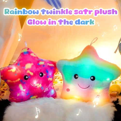 Image of Rainbow Light up Musical Star Plush Toy Twinkle Twinkle Little Star Toy13''