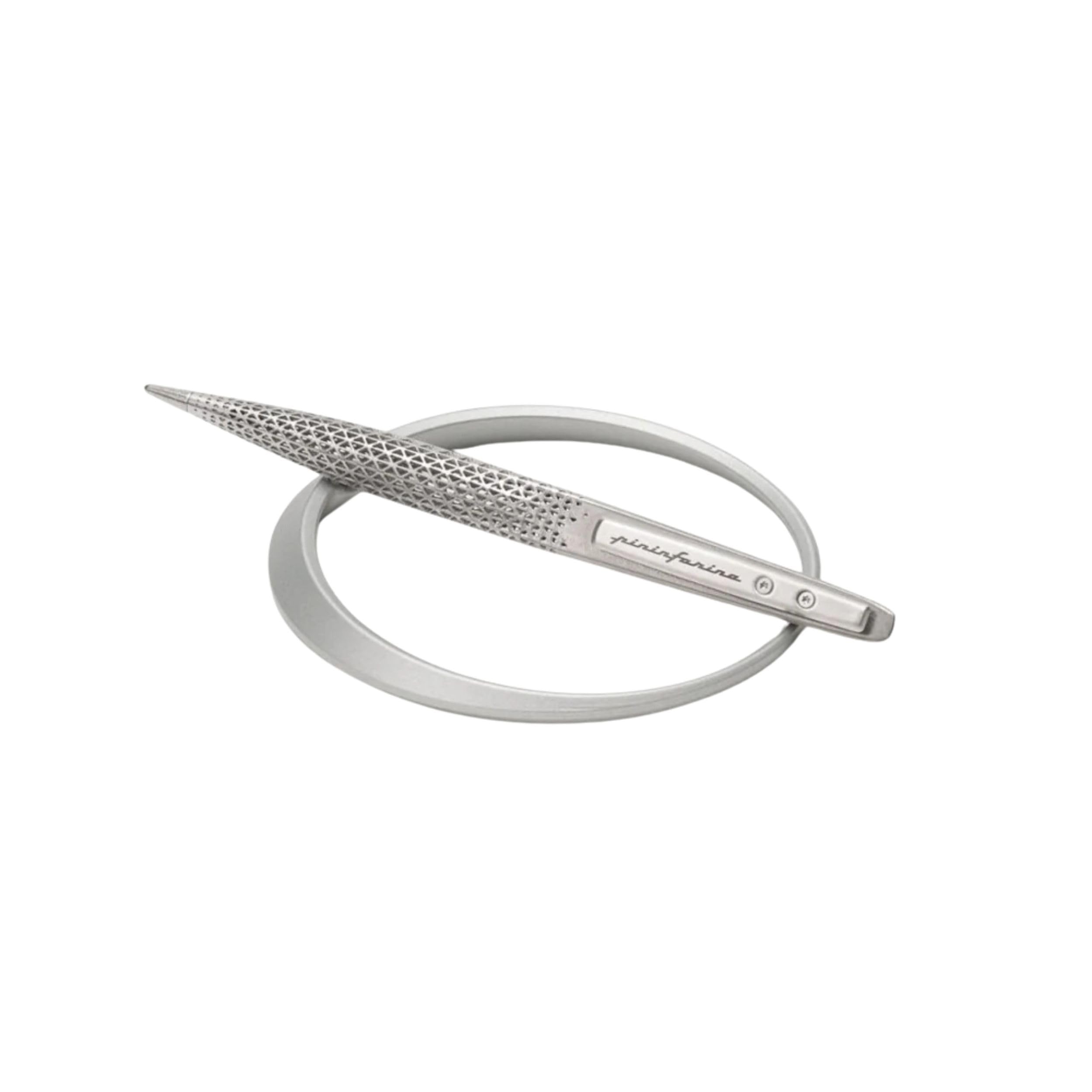 Pininfarina Space Penna senza inchiostro, Penna elegante uomo con puntale in Ethergraf, Grigio
