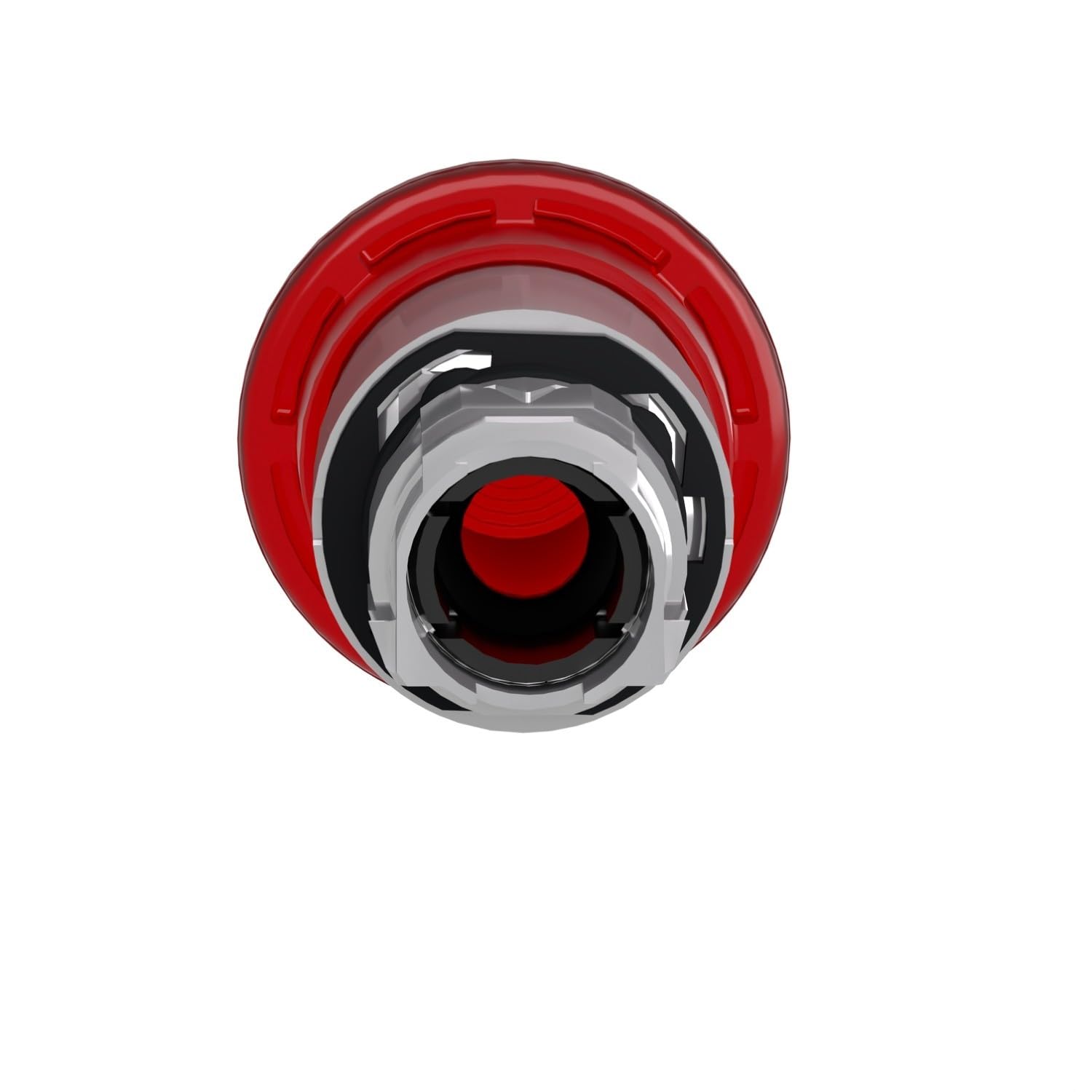 Schneider Electric ZB4BW643 Cabeza de Pulsador Iluminado Diámetro 40, Pulsar-Tirar Diámetro 22, Rojo