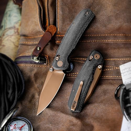 TRIVISA Pocket Knife, 3.34'' 14C28N Rose Gold Blade Folding Knife for EDC by TRIVISA - Used condition - Image 6