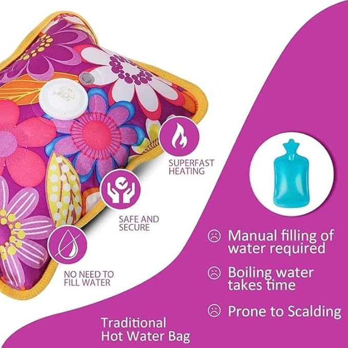 Image of ZEXSAZONE Hot Water Bag Heating Bag Gel hot Water 1.5 LTR for Pain Relief hot Water Bags, Electric hot Pack, Heat pad Electric for Pain Relief Electric Heating pad for Back Pain Men & Women