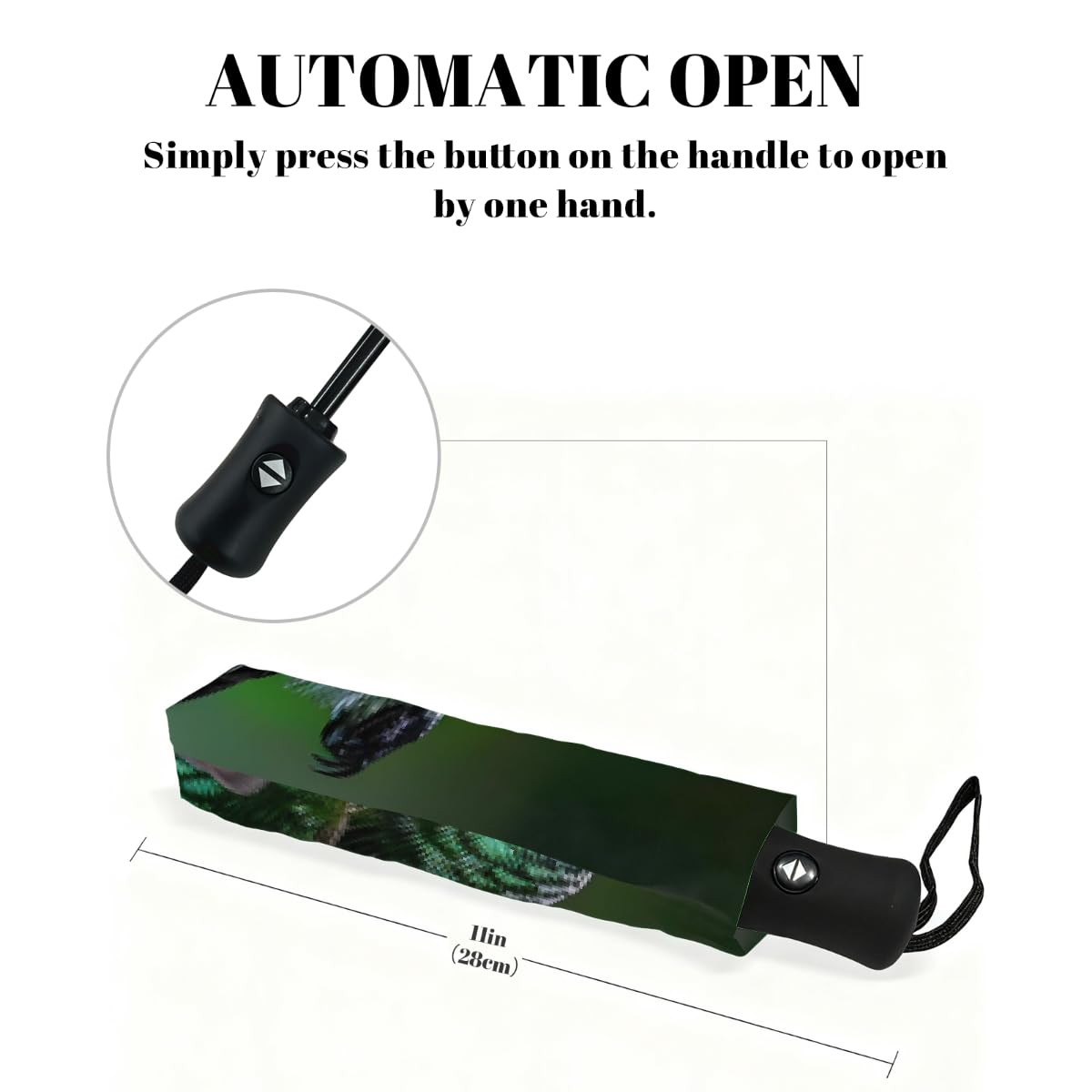 Paraguas compacto de viaje resistente al viento, plegable, para lluvia, apertura automática, protección contra rayos UV y agua