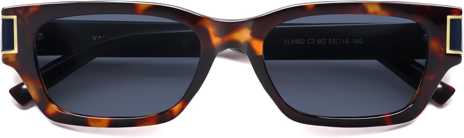 VANLINKER 2026 Polarized Trendy Small Square Cat Eye Sunglasses for Women Retro Rave Rectangle Shades VL9902
