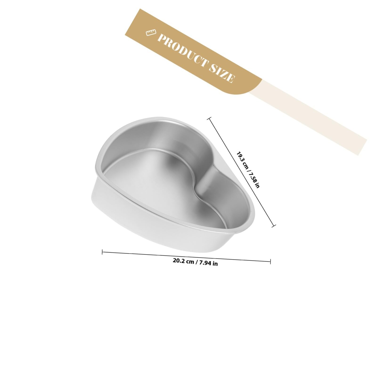 GALPADA Molde Plata para Pastel de Corazón de Aleación de Aluminio