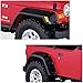 Bushwacker Pocket/Rivet Style Front & Rear Fender Flares | 4-Piece Set, Black, Smooth Finish | 10908-07 | Fits 1997-2006 Jeep Wrangler TJ; 2004-2006 Jeep Wrangler LJ