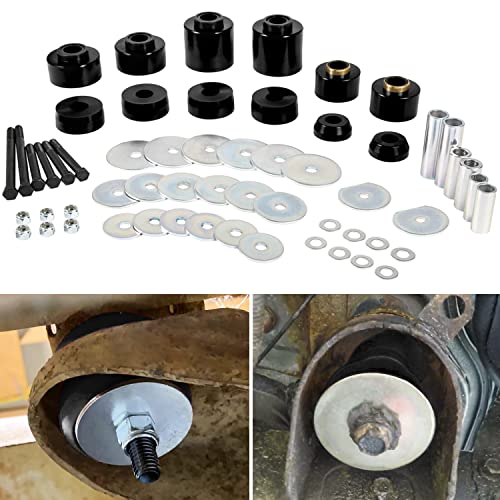 Bujes de montaje de cuerpo E-cowlboy para Ford F-150 de 1980-1998, kit de poliuretano negro