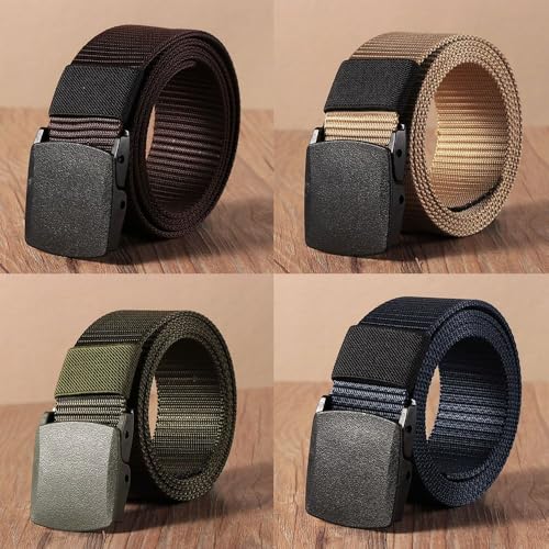 Metal-free Security Check Lengthen Waistband for Fat Man Web Belt Nylon Waist Belt(Black (140cm))3