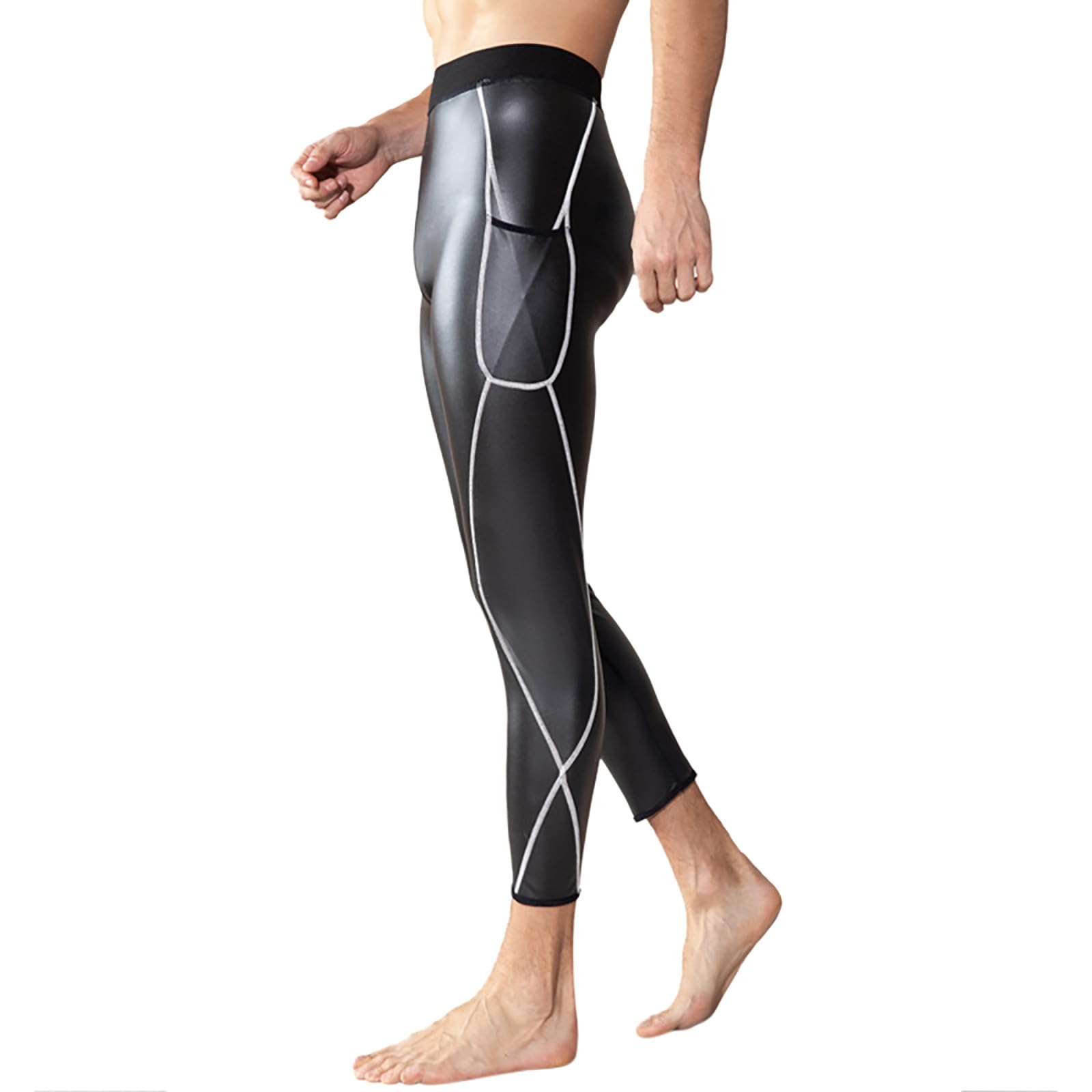 Leggings de compresión para hombre Base Layer brillante Running Fitness 2026