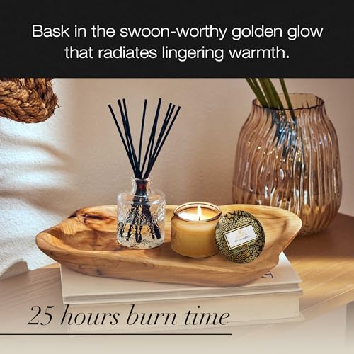 Voluspa VOLUSPA7243 Baltic Amber, Petite Candle Jar, 3.2 Ounce, 25 Hour Burn Time, All Natural Wicks And Coconut Wax For Clean Burning thumb #4