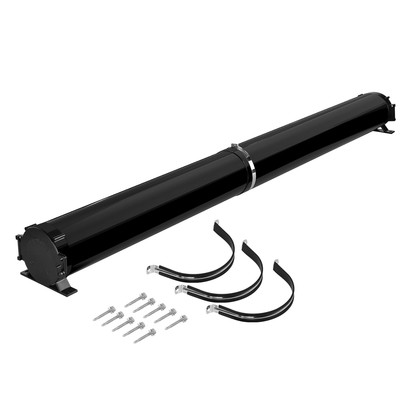 Photo 1 of ** Half is missing and no brackets** Touri Upgraded RV Adjustable EZ Hose Carrier TR5094BK with Door Cap and Mounting Screws, 50''-94'', Black, 3 Mounting Tabs Included