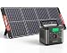 SWAREY Tragbares Powerstation S160 mit 100W Solarpanel, 222Wh Solargenerator, 300W (600W Spitze) AC Ausgang, 65W USB-C Anschluss für Camping Reisen Wohnmobil