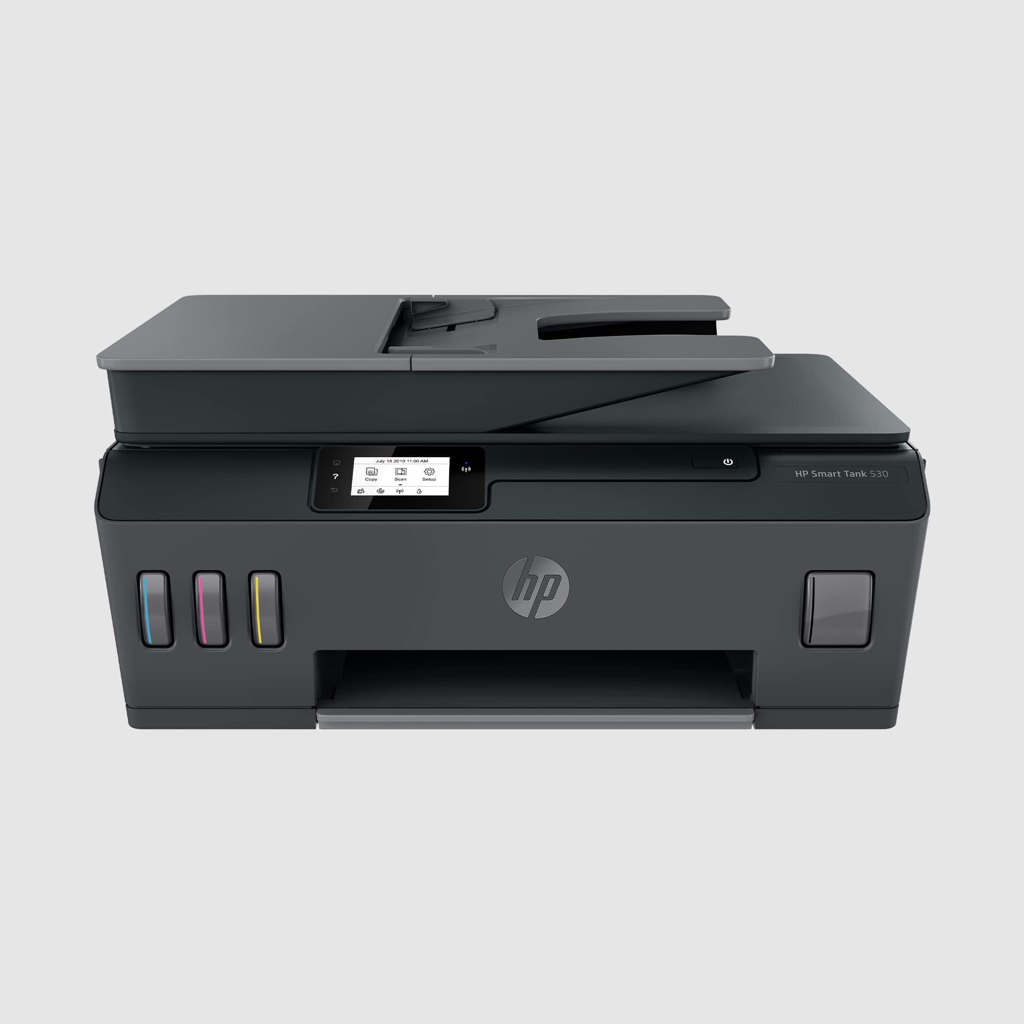 HP Smart Tank 530 All-in-one WiFi Colour Printer with ADF (Upto 18000 Black and 8000 Colour Pages Included in the Box). - Print, Scan & Copy for Office/Home