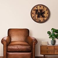 Vista 510 de The Fan-Brand NCAA Oklahoma Sooners: Faux Barrel Top Wall Clock Sports Team Bar Sign Décor - Home Man Cave, Party Decoration - Made On Demand