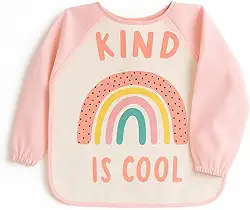 Babador com Mangas Rosa Introdução Alimentar Avental Multiuso