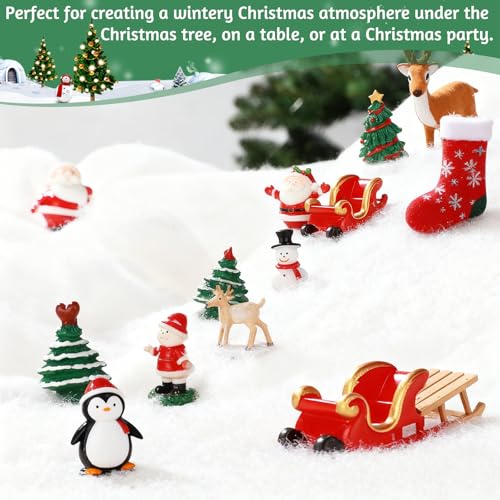 CPKONUUIP 2PCS Schneedecke Deko Weihnachten, Kunstschnee Deko, 80cm x 300cm Weihnachten Kunstschnee, Schneedecke Watte Deko Weihnachten für Weihnachtsbaum Winterlandschaft Deco Feiertags Deko