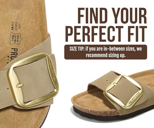 Image of Project Cloud 100% Genuine Leather Sandals Women Dressy Beach Essentials Slides for Women Footwear - Lightweight with Memory Foam Insole Sandals for Women 2026 - Womens Slides