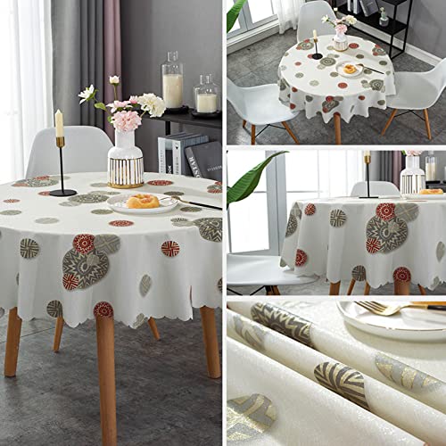 Nappe table basse ronde plastique imperméable diamètre 180cm