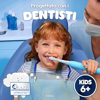 Oral-B iO Kids Spazzolino Elettrico Ricaricabile Disney Stitch Per Bambini Dai 6 Anni In Su, Delicato Su Denti da latte e Gengive, Efficace contro la Carie, 1 Spazzolino