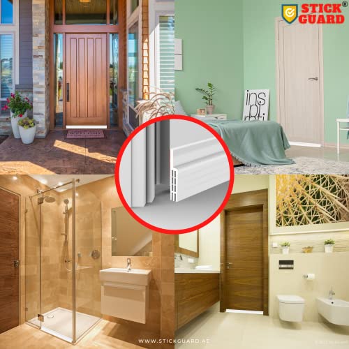 Image of Door Seal Strip for Blocking Insects Air Dust - Self Adhesive Silicone Door Draught Excluder for Bottom of Door Soundproof Weatherproof Under Door Draught Excluder -