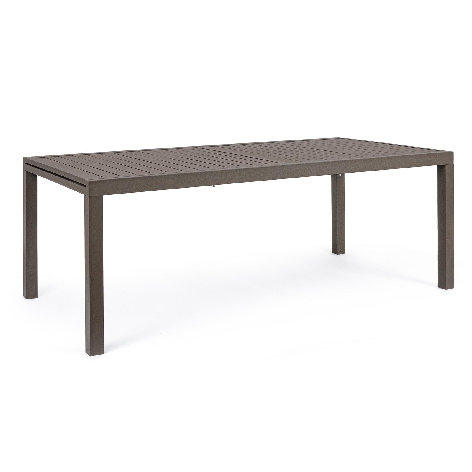 Decor Space Tavolo allungabile Fuerteventura in alluminio Taupè dogato da esterno per giardino (Tavolo/160-240 x 90 cm)