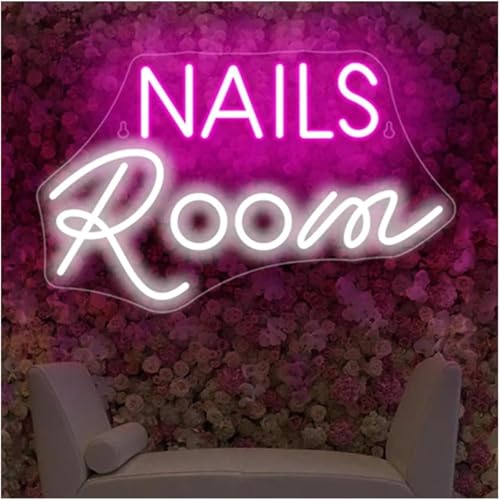 Néon Nails Room enseigne lumineuse LED pour déco de salon de manucure