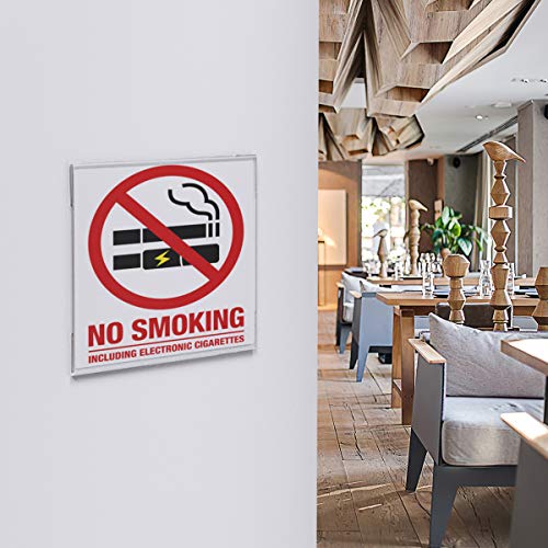 Hiimiei Acrylic Wall Sign Holder 8.5 X 11 Inches Horizontal 12 Pack, Clear Plexiglass Display Sign Holders Adhesive With 3M Tape, Plastic Photo Ads Frames For Office Hospital Hotel Store #TOP6