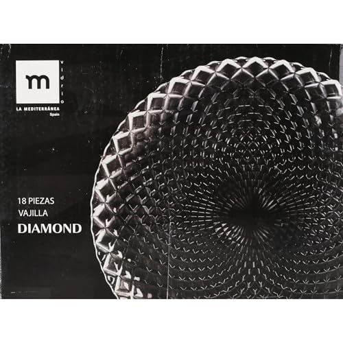 Service de table 18 pièces Diamond vaisselle assiette plate creuse