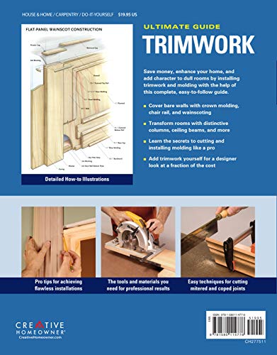 Fox Chapel Publishing Editors Of Creative Homeowner Ultimate Guide: Trimwork (Creative Homeowner) Diy How-To For Crown Molding thumb #1