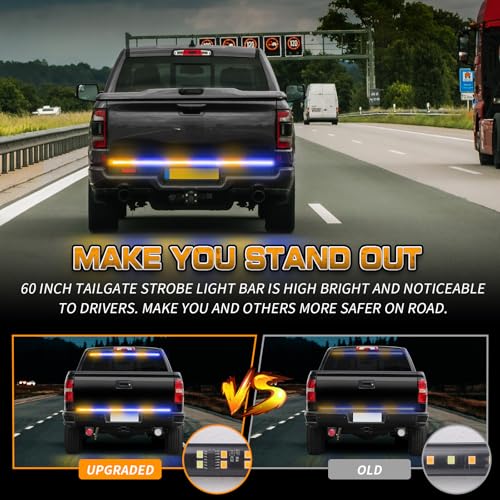 Image of XRIDONSEN 48 inch 288 LED Tailgate Strobe Lights Rear Emergency Lights