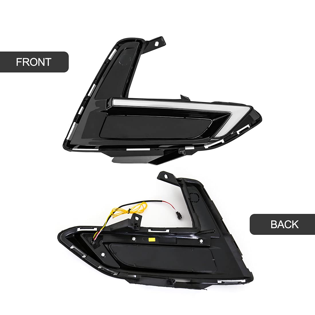 VGETTING Daytime Running Lights For Nissan Sentra 2020 2021 2022 LED Fog Light Amber Turn Signal Lamps For Sentra DRL with Bezel