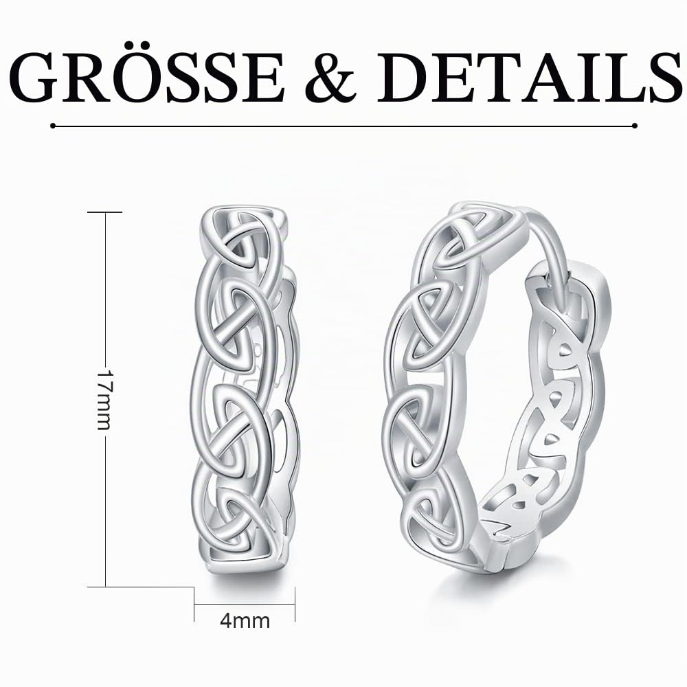 Unisex Creolen 925 Sterling Silber Keltische Kreuz Creolen Wikinger Rune Creolen Schlafen Kreolen Ohrringe Klapp Creolen Ohrringe Ohrschmuck Geschenk für Männer Frauen