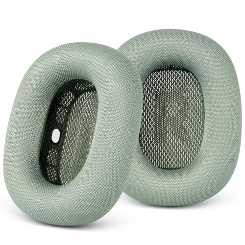 Image of GEVO Upgraded Ear Cushions Replacement Earpads for AirPods Max 1 & 2 Headphones, Mesh Fabric Ear Pads Ear Covers Cups with Memory Foam and Magnet for AirPods Max 1 & 2 (Green)