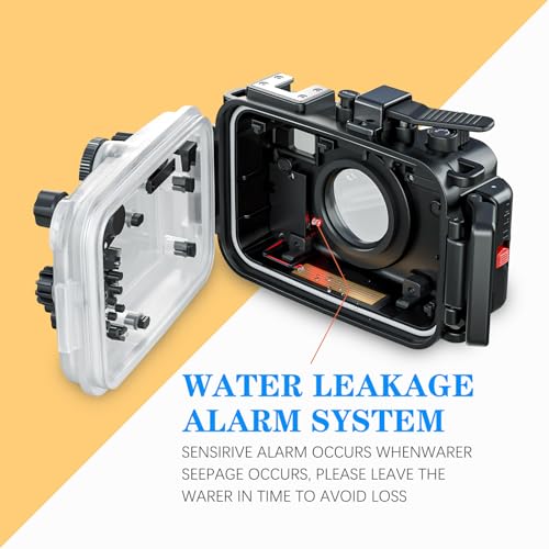 Image of TG-7 Underwater Camera Housing Case, 60m /195ft Waterproof, PC Material with O-Ring Seal, Compatible with Olympus OM System Tough TG-7 (Black)