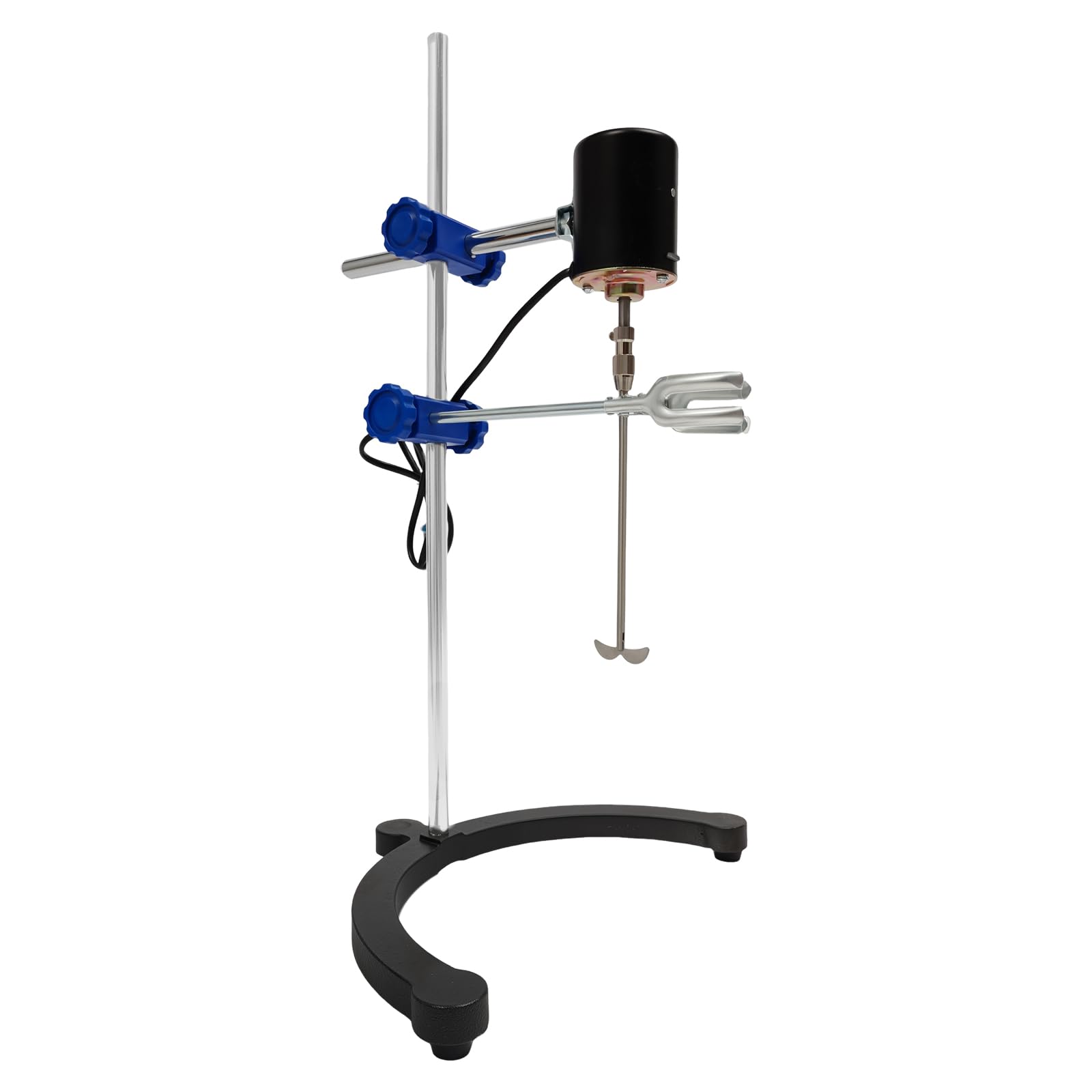Elektrischer Overhead Rührer mit Ständer, Lab Digital Überkopfrührer Präzisionsmischer, variabel 0-2800RPM, Timer 0-120 Minuten, Ideal für Laboranwendungen (60W)