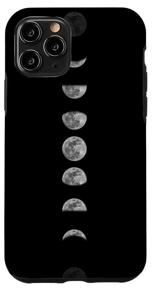 ♪ SOLIDSUIT iPhone 11 Pro ケース 宇宙デザイン iPhone 11 Pro 月の満ち欠けの宇宙月のデザイン。 スマホケース