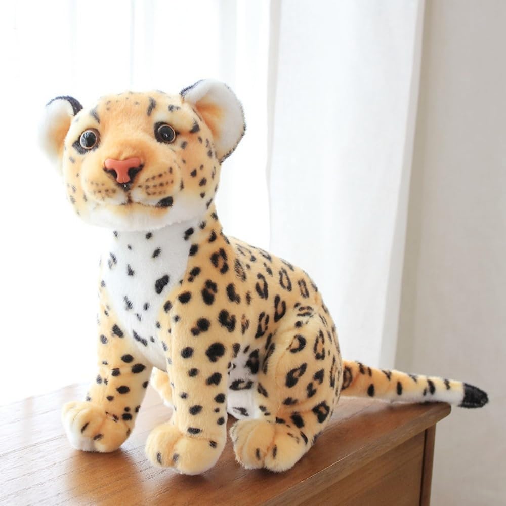 Xshelley Cheetah Plush Toy Stuffed Animal Plush,Cute Lifelike Cheetah Stuffed Animals Kids Toy Gift for Boy Baby Hug - Image 4