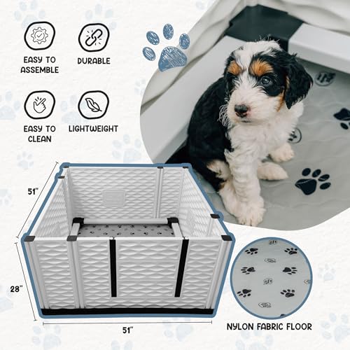 Image of EZwhelp EZclassic 48x48x28 in Whelping Box for Breeders, Durable & Portable