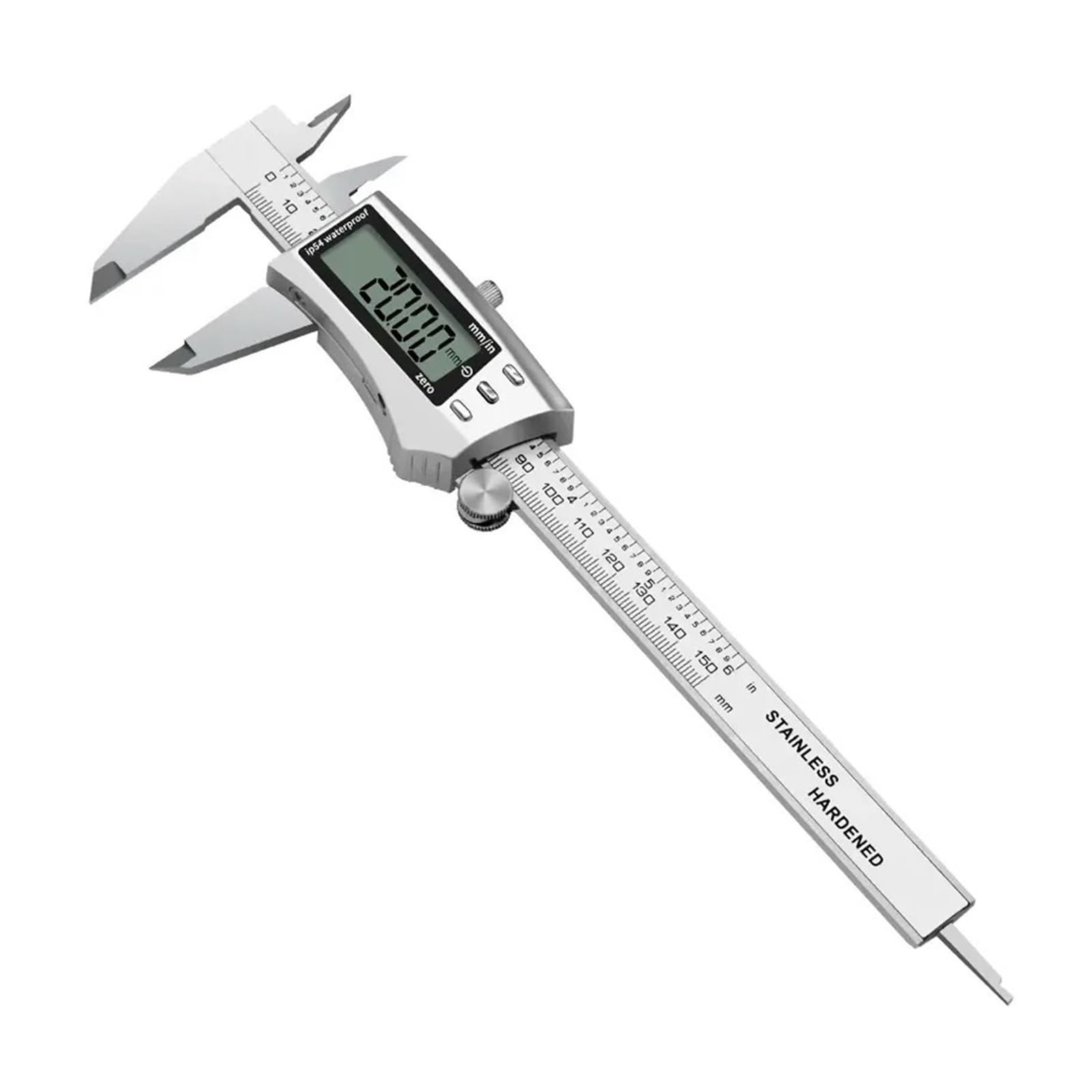Mikrometr, Suwmiarka elektroniczna metalowa 0-150mm Suwmiarka cyfrowa Linijka ze stali nierdzewnej Narzędzia pomiarowe LCD do gospodarstwa domowego