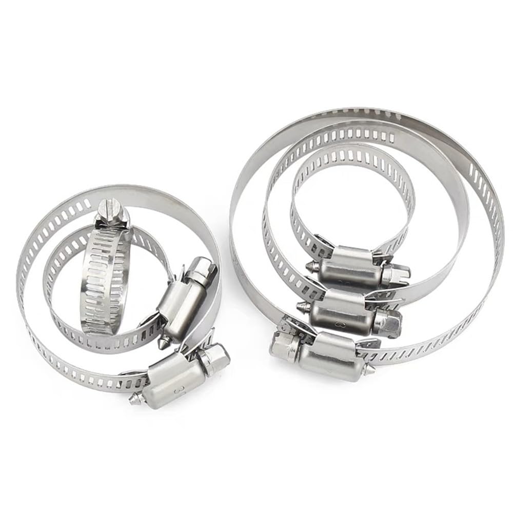 Colliers de Serrage Colliers de Serrage réglables 5 pièces/lot Collier de Serrage réglable à vis sans Fin en Acier Inoxydable 304, 8,12mm(10-16mm)