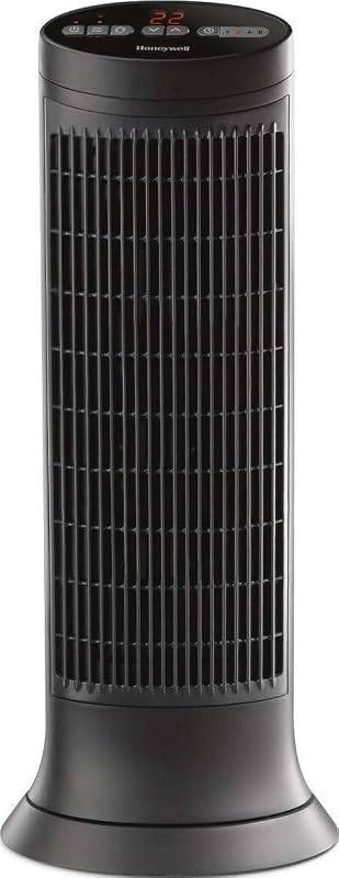 Calentador de torre digital de cerámica, habitación mediana, negro | Calefactor cerámico oscilante con termostato, dos configuraciones de calor, 1500 vatios