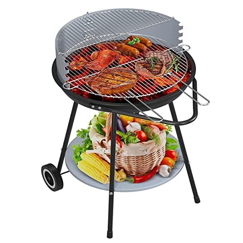 Barbecue à charbon anti vent et démontable pour cuisiner facilement au camping