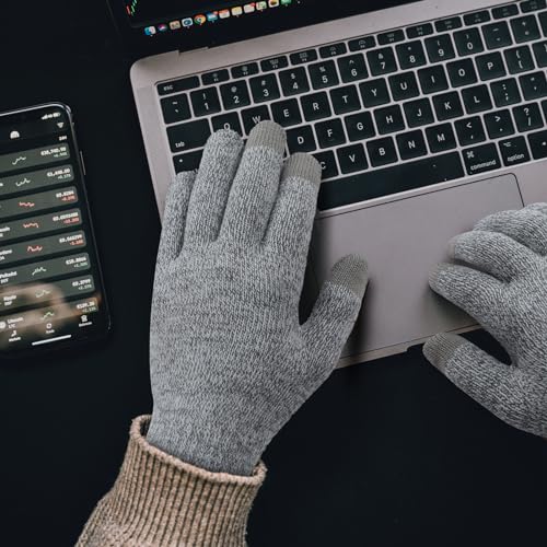 Image of Achiou Winter Gloves, Glove for Men Women, Upgraded Touch Screen Texting Warm Running with Thermal Soft Knit Lining