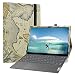 Produktbild Labanema Hülle für Lenovo Yoga Duet 7i, Slim Fit Folio PU Leder dünne Kunstleder Schutzhülle Cover Schale Etui Tasche für 13" Lenovo Yoga Duet 7i Tablet - Map White