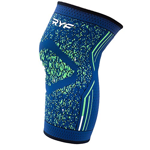 RYF Compression Knee Sleeve - Knee Brace for Fitness, Daily Activities, Pain Relief & Recovery (Blue, Medium)