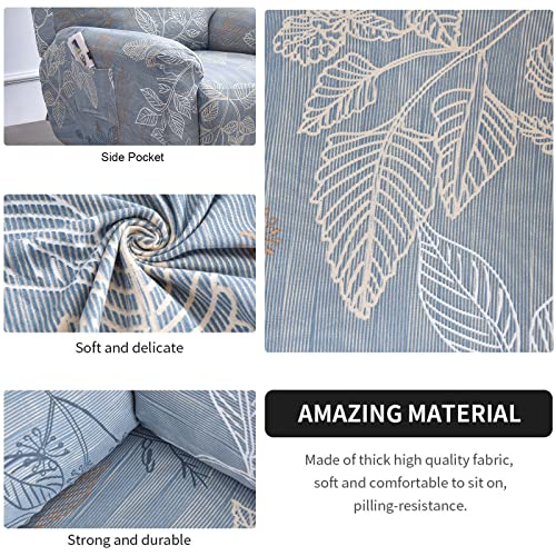 Niluoh Stretch Recliner Cover 4 Pieces Printed Lazy Boy Chair Covers Recliner Sofa Slipcover Anti-Slip Fitted Furniture Protector With Elastic Bottom, N10 #TOP2