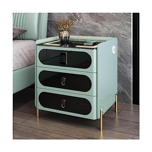 Kabellose Ladestation Beistelltisch mit Schloss, Smart Nachttisch...