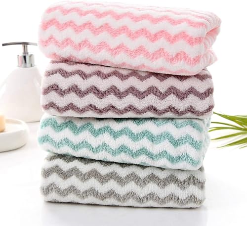 Image of HFI UrbanArts Microfiber Towel 300 GSM Ultra Soft, Super Absorbent and Anti-Bacterial Large Bath Towel, 140 cm X 70 cm Pack of 4 Multicolour Towel (Assorted)