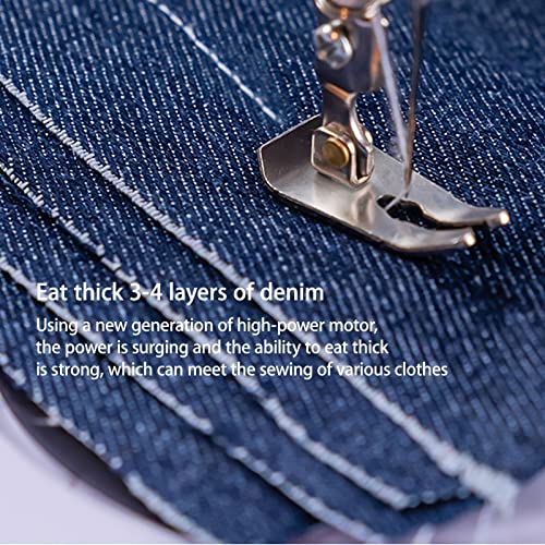 BAMFY Draagbare Naaimachine Met Verlengtafel En Licht, Professioneel Naaigereedschap, Handnaaimachine Makkelijk Te Besturen for Beginners (Color : Red) - Image 6