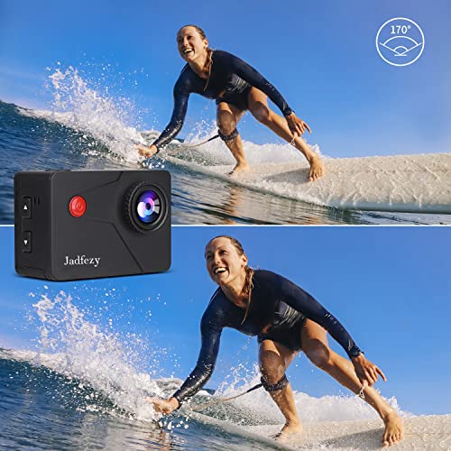 Jadfezy 4K 30fps Action Cam mit WiFi und Fernbedienung,20 Mp und 170° Weitwinkel Sports Kamera, 30M Unterwasserkamera… – Bild 7